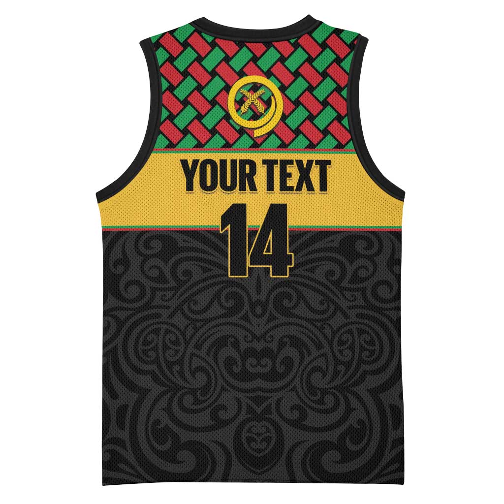 Vanuatu Football Custom Basketball Jersey Go Chiefs Basket-weave Pattern