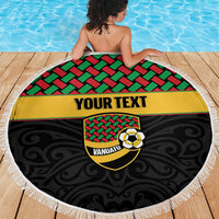 Vanuatu Football Custom Beach Blanket Go Chiefs Basket-weave Pattern