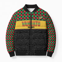 Vanuatu Football Custom Bomber Puffer Jacket Go Chiefs Basket-weave Pattern