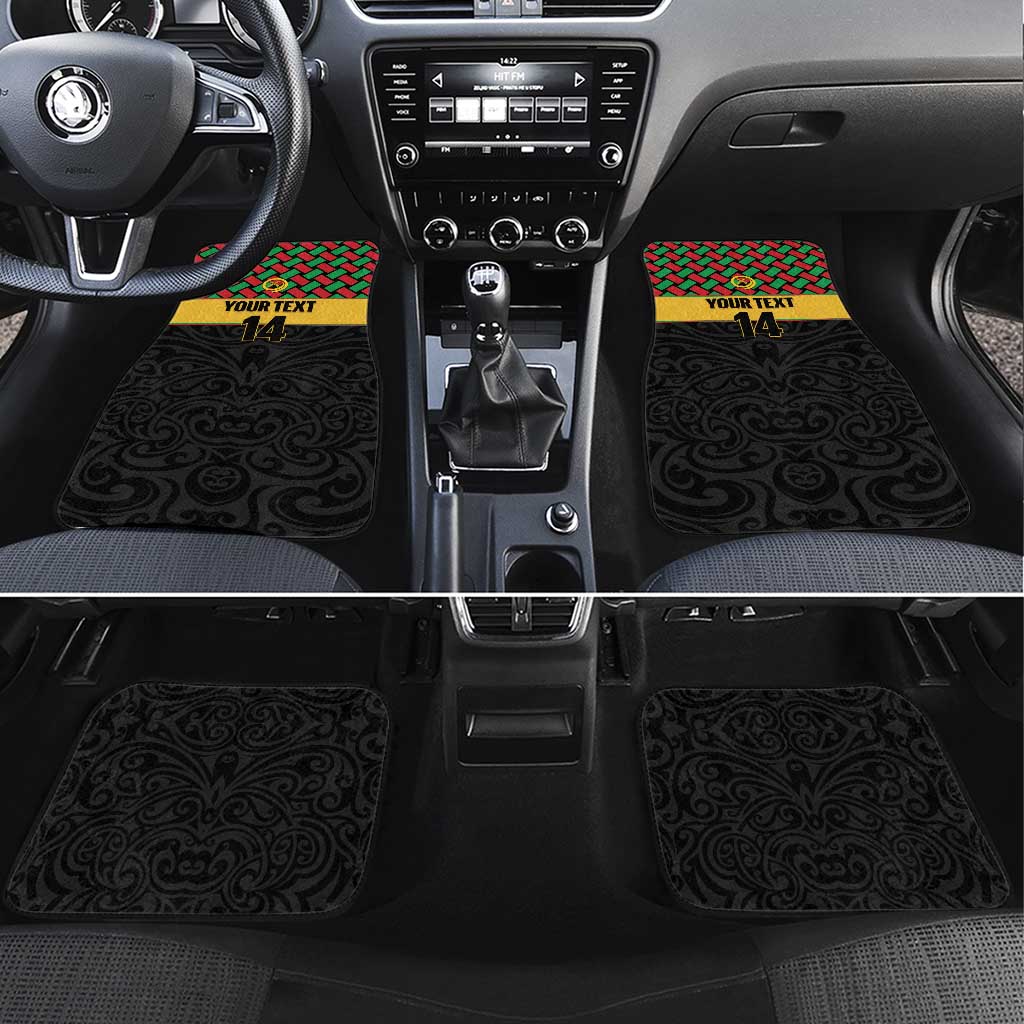 Vanuatu Football Custom Car Mats Go Chiefs Basket-weave Pattern