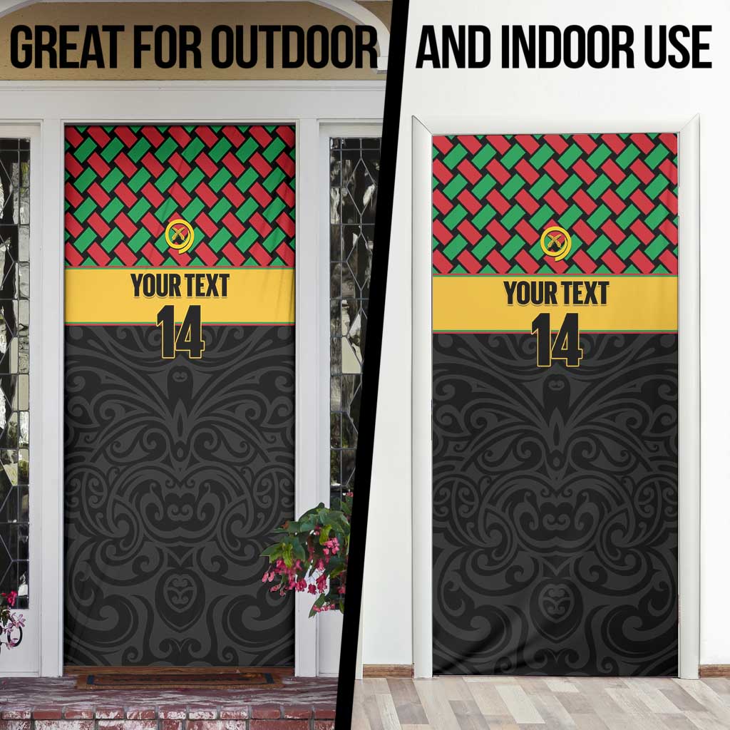 Vanuatu Football Custom Door Cover Go Chiefs Basket-weave Pattern