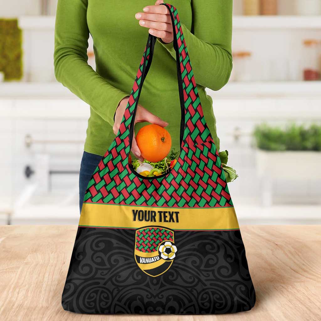 Vanuatu Football Custom Grocery Bag Go Chiefs Basket-weave Pattern