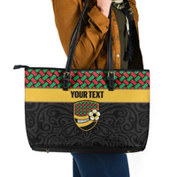 Vanuatu Football Custom Leather Tote Bag Go Chiefs Basket-weave Pattern LT14 - Polynesian Pride