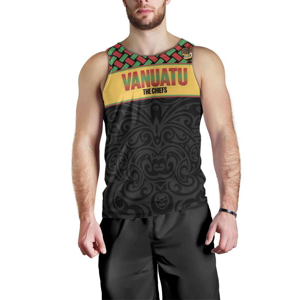 Vanuatu Football Custom Men Tank Top Go Chiefs Basket-weave Pattern LT14 - Polynesian Pride