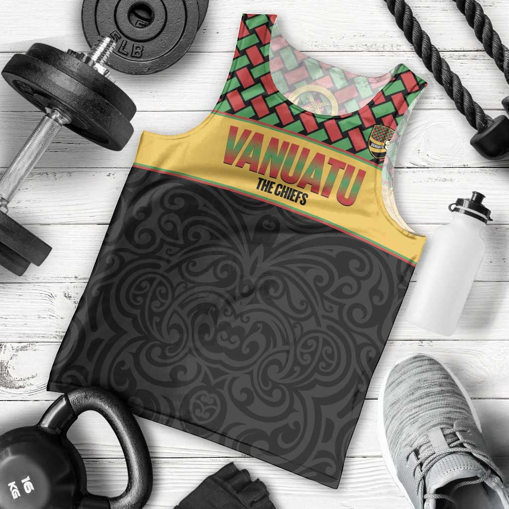 Vanuatu Football Custom Men Tank Top Go Chiefs Basket-weave Pattern LT14 - Polynesian Pride