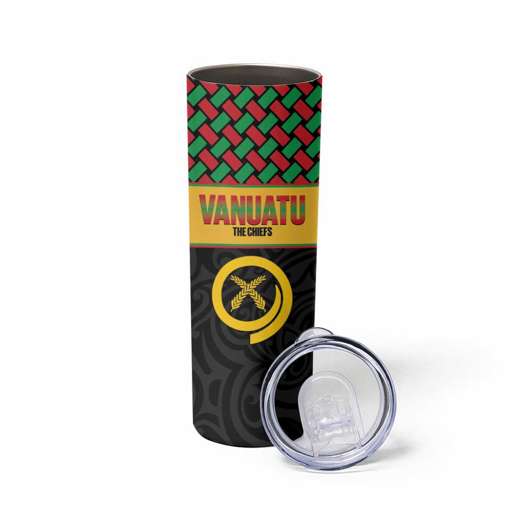 Vanuatu Football Custom Skinny Tumbler Go Chiefs Basket-weave Pattern