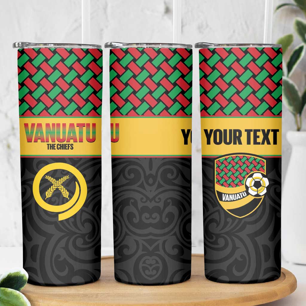 Vanuatu Football Custom Skinny Tumbler Go Chiefs Basket-weave Pattern