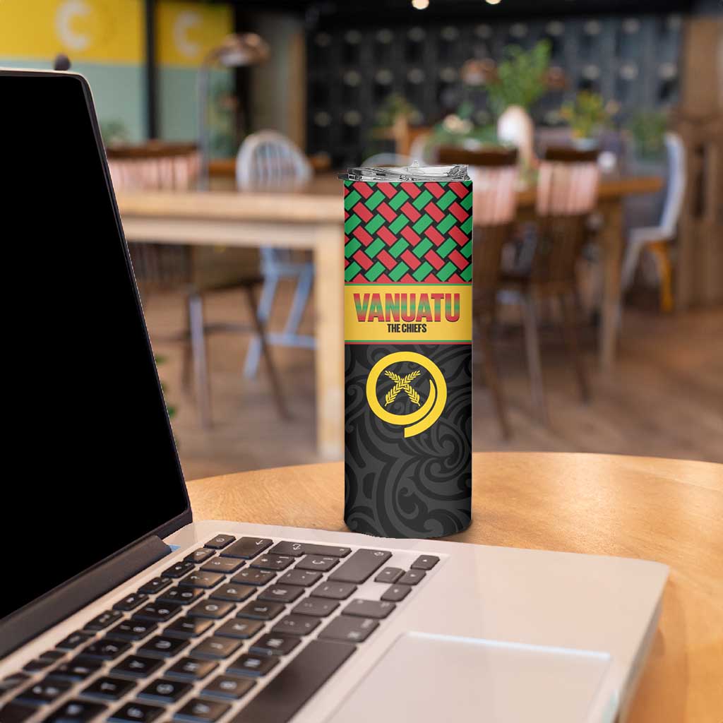 Vanuatu Football Custom Skinny Tumbler Go Chiefs Basket-weave Pattern