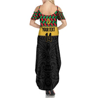 Vanuatu Football Custom Summer Maxi Dress Go Chiefs Basket-weave Pattern LT14 - Polynesian Pride
