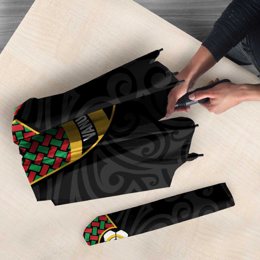 Vanuatu Football Custom Umbrella Go Chiefs Basket-weave Pattern