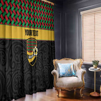 Vanuatu Football Custom Window Curtain Go Chiefs Basket-weave Pattern