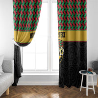 Vanuatu Football Custom Window Curtain Go Chiefs Basket-weave Pattern
