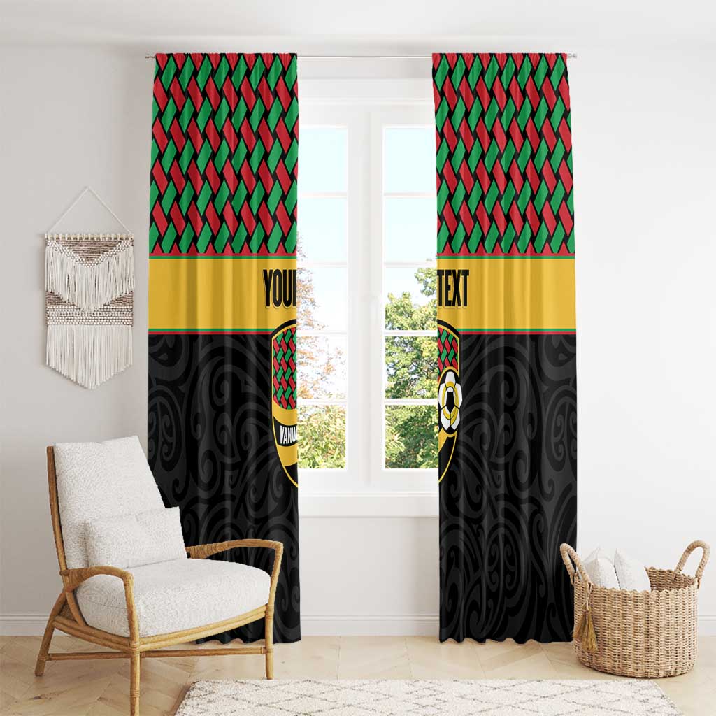 Vanuatu Football Custom Window Curtain Go Chiefs Basket-weave Pattern
