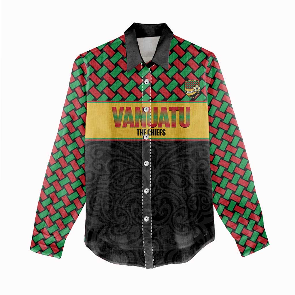 Vanuatu Football Custom Women Casual Shirt Go Chiefs Basket-weave Pattern