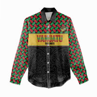 Vanuatu Football Custom Women Casual Shirt Go Chiefs Basket-weave Pattern