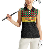 Vanuatu Football Custom Women Sleeveless Polo Shirt Go Chiefs Basket-weave Pattern