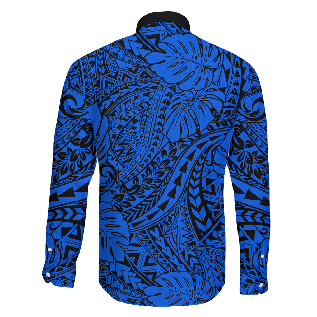 Blue Hawaii Family Matching Off Shoulder Maxi Dress And Hawaiian Shirt Tribal Art LT14 - Polynesian Pride