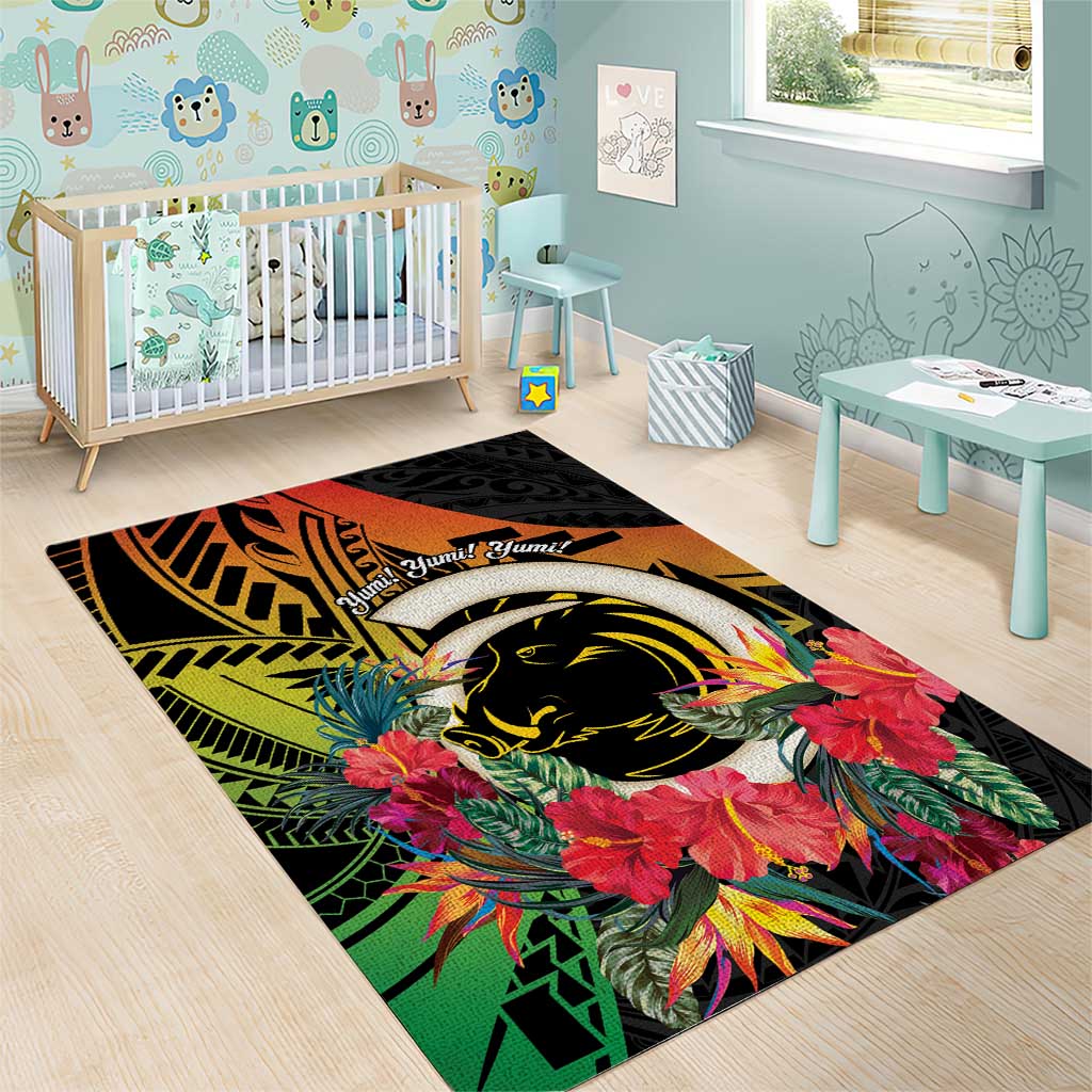 Vanuatu Boar Tusk Yumi Yumi Yumi Area Rug Independens Dei Long God Yumi Stanap LT14 - Polynesian Pride