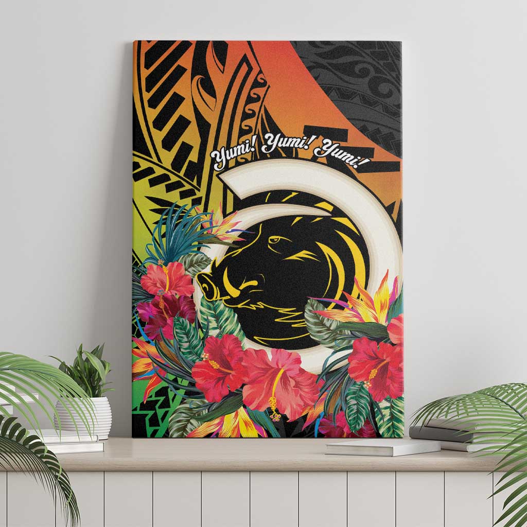 Vanuatu Boar Tusk Yumi Yumi Yumi Canvas Wall Art Independens Dei Long God Yumi Stanap LT14 - Polynesian Pride
