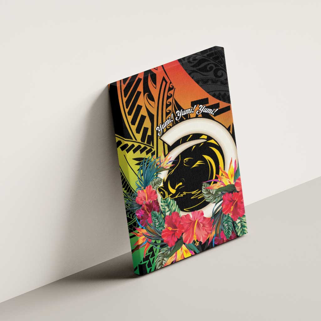 Vanuatu Boar Tusk Yumi Yumi Yumi Canvas Wall Art Independens Dei Long God Yumi Stanap LT14 - Polynesian Pride