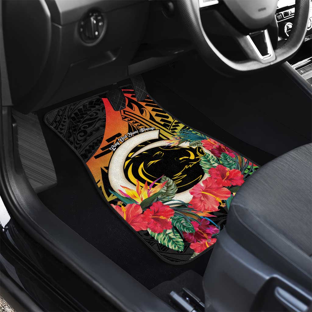 Vanuatu Boar Tusk Yumi Yumi Yumi Car Mats Independens Dei Long God Yumi Stanap LT14 - Polynesian Pride