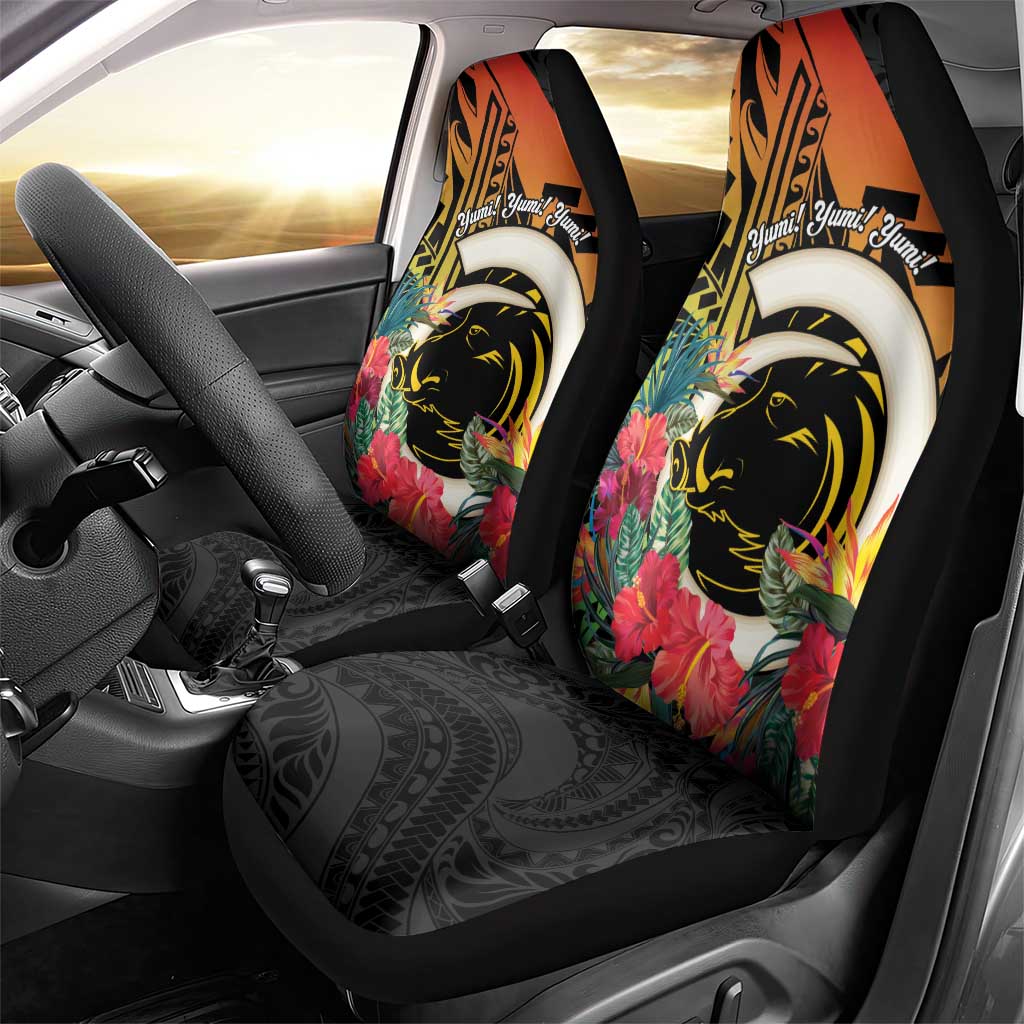 Vanuatu Boar Tusk Yumi Yumi Yumi Car Seat Cover Independens Dei Long God Yumi Stanap LT14 - Polynesian Pride