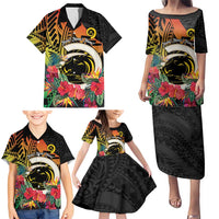 Vanuatu Boar Tusk Yumi Yumi Yumi Family Matching Puletasi and Hawaiian Shirt Independens Dei Long God Yumi Stanap LT14 - Polynesian Pride