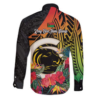Vanuatu Boar Tusk Yumi Yumi Yumi Family Matching Puletasi and Hawaiian Shirt Independens Dei Long God Yumi Stanap LT14 - Polynesian Pride