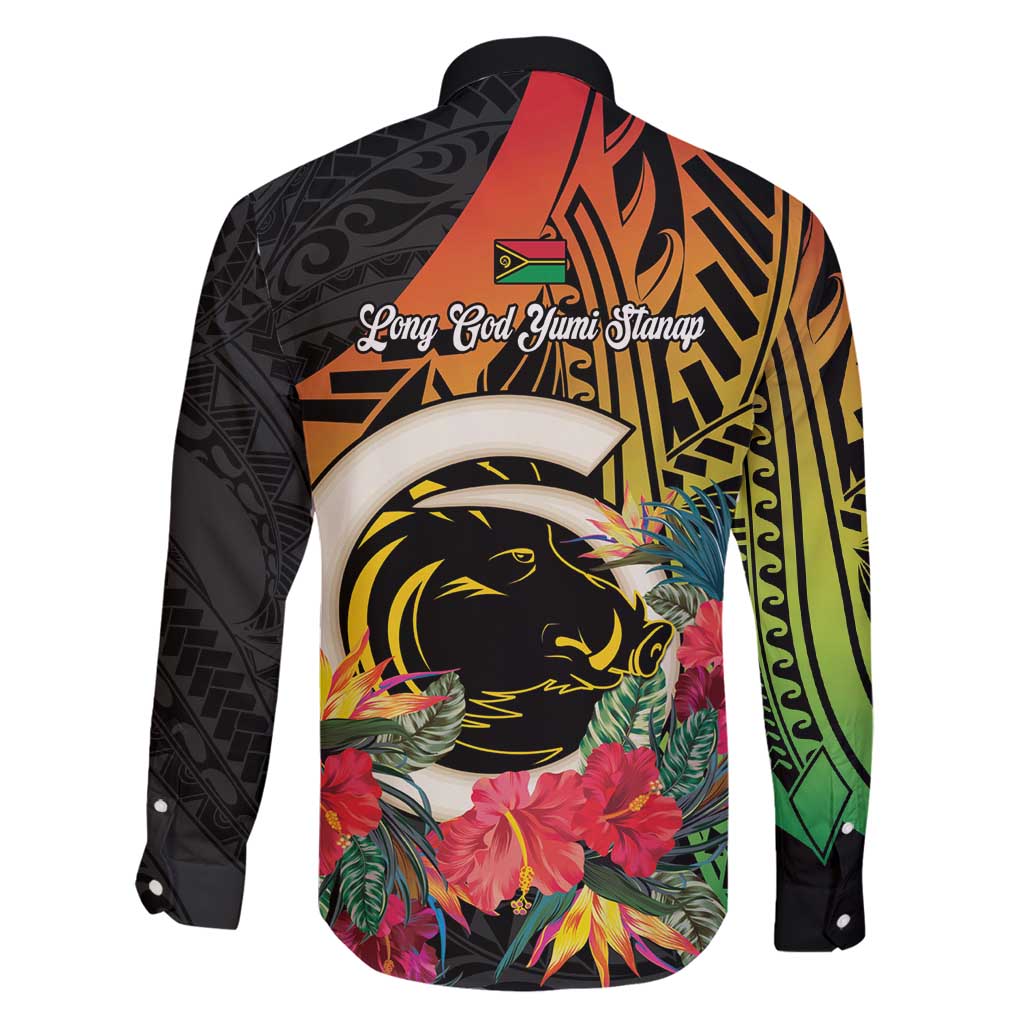 Vanuatu Boar Tusk Yumi Yumi Yumi Family Matching Summer Maxi Dress and Hawaiian Shirt Independens Dei Long God Yumi Stanap LT14 - Polynesian Pride