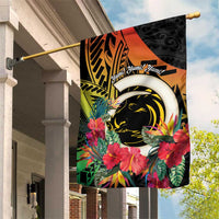 Vanuatu Boar Tusk Yumi Yumi Yumi Garden Flag Independens Dei Long God Yumi Stanap LT14 House Flag Black - Polynesian Pride
