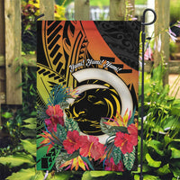 Vanuatu Boar Tusk Yumi Yumi Yumi Garden Flag Independens Dei Long God Yumi Stanap LT14 Garden Flag Black - Polynesian Pride
