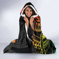 Vanuatu Boar Tusk Yumi Yumi Yumi Hooded Blanket Independens Dei Long God Yumi Stanap LT14 - Polynesian Pride