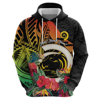 Vanuatu Boar Tusk Yumi Yumi Yumi Hoodie Independens Dei Long God Yumi Stanap LT14 - Polynesian Pride