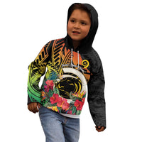 Vanuatu Boar Tusk Yumi Yumi Yumi Kid Hoodie Independens Dei Long God Yumi Stanap LT14 - Polynesian Pride