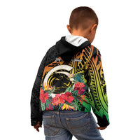 Vanuatu Boar Tusk Yumi Yumi Yumi Kid Hoodie Independens Dei Long God Yumi Stanap LT14 - Polynesian Pride