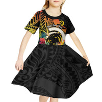 Vanuatu Boar Tusk Yumi Yumi Yumi Kid Short Sleeve Dress Independens Dei Long God Yumi Stanap LT14 - Polynesian Pride