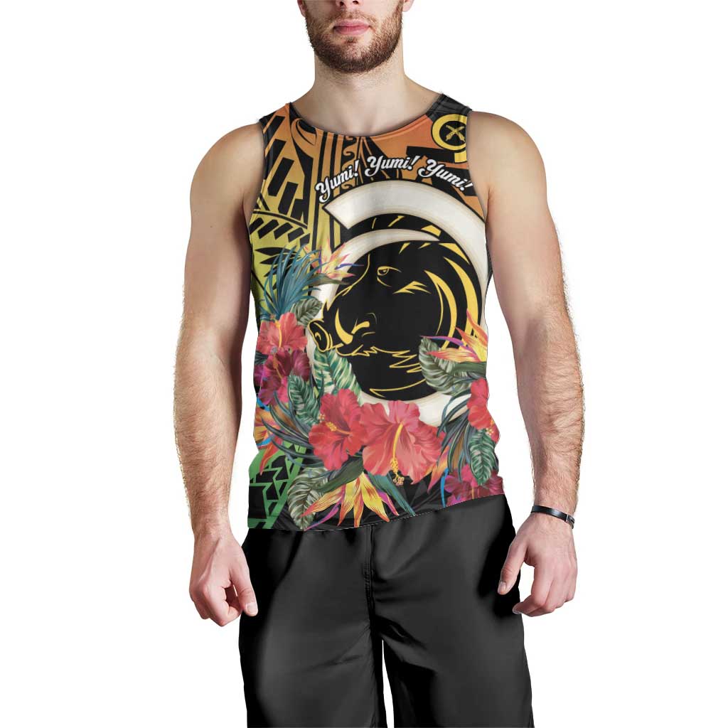 Vanuatu Boar Tusk Yumi Yumi Yumi Men Tank Top Independens Dei Long God Yumi Stanap LT14 - Polynesian Pride