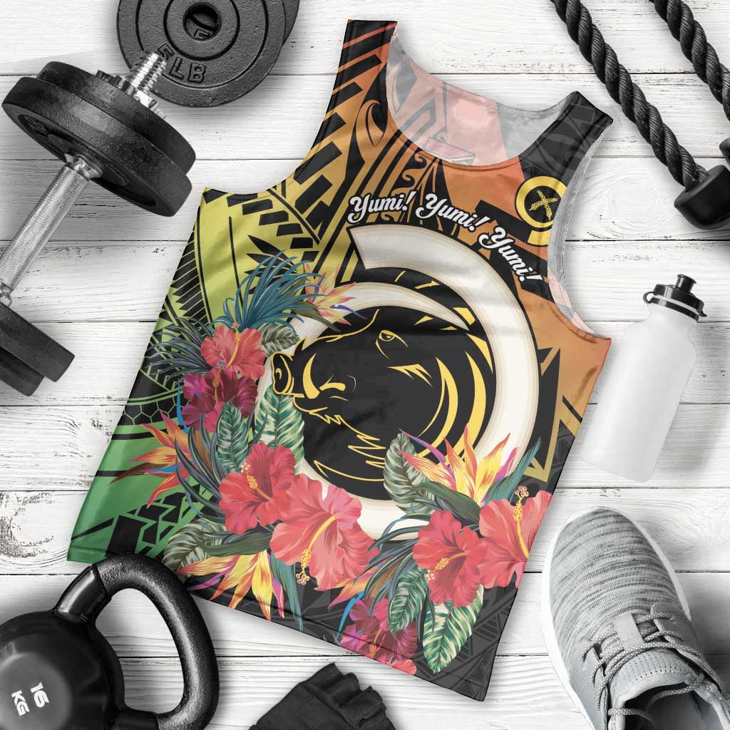 Vanuatu Boar Tusk Yumi Yumi Yumi Men Tank Top Independens Dei Long God Yumi Stanap LT14 - Polynesian Pride