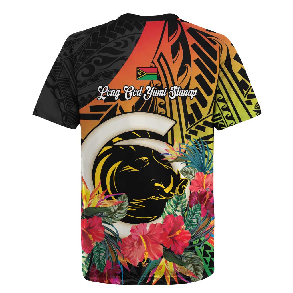 Vanuatu Boar Tusk Yumi Yumi Yumi Rugby Jersey Independens Dei Long God Yumi Stanap LT14 - Polynesian Pride