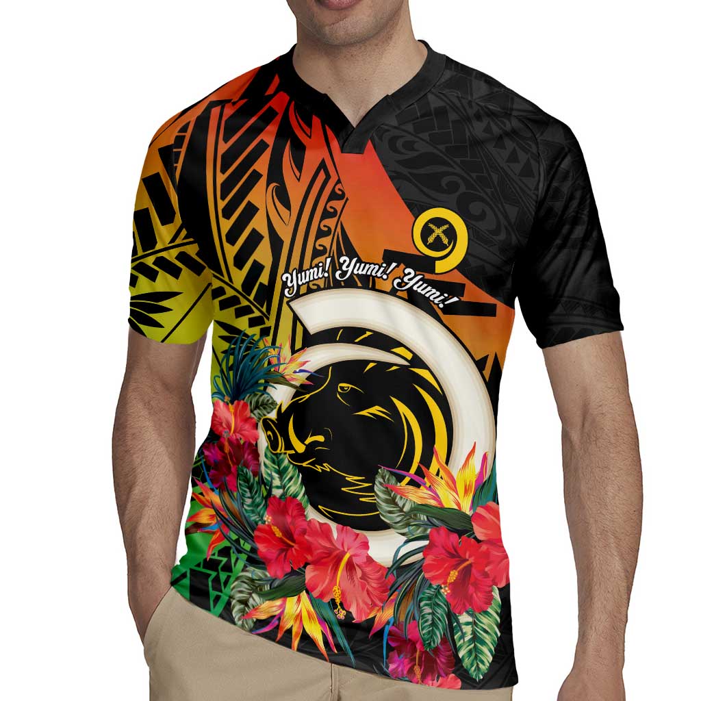 Vanuatu Boar Tusk Yumi Yumi Yumi Rugby Jersey Independens Dei Long God Yumi Stanap LT14 - Polynesian Pride
