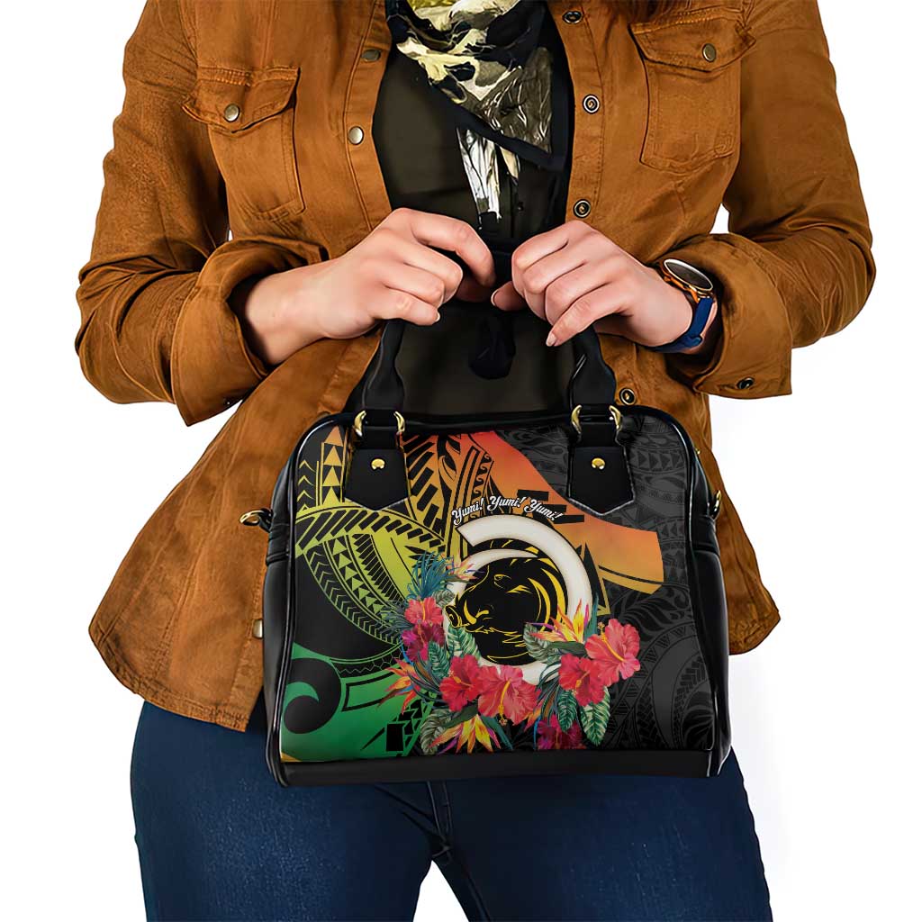 Vanuatu Boar Tusk Yumi Yumi Yumi Shoulder Handbag Independens Dei Long God Yumi Stanap LT14 - Polynesian Pride