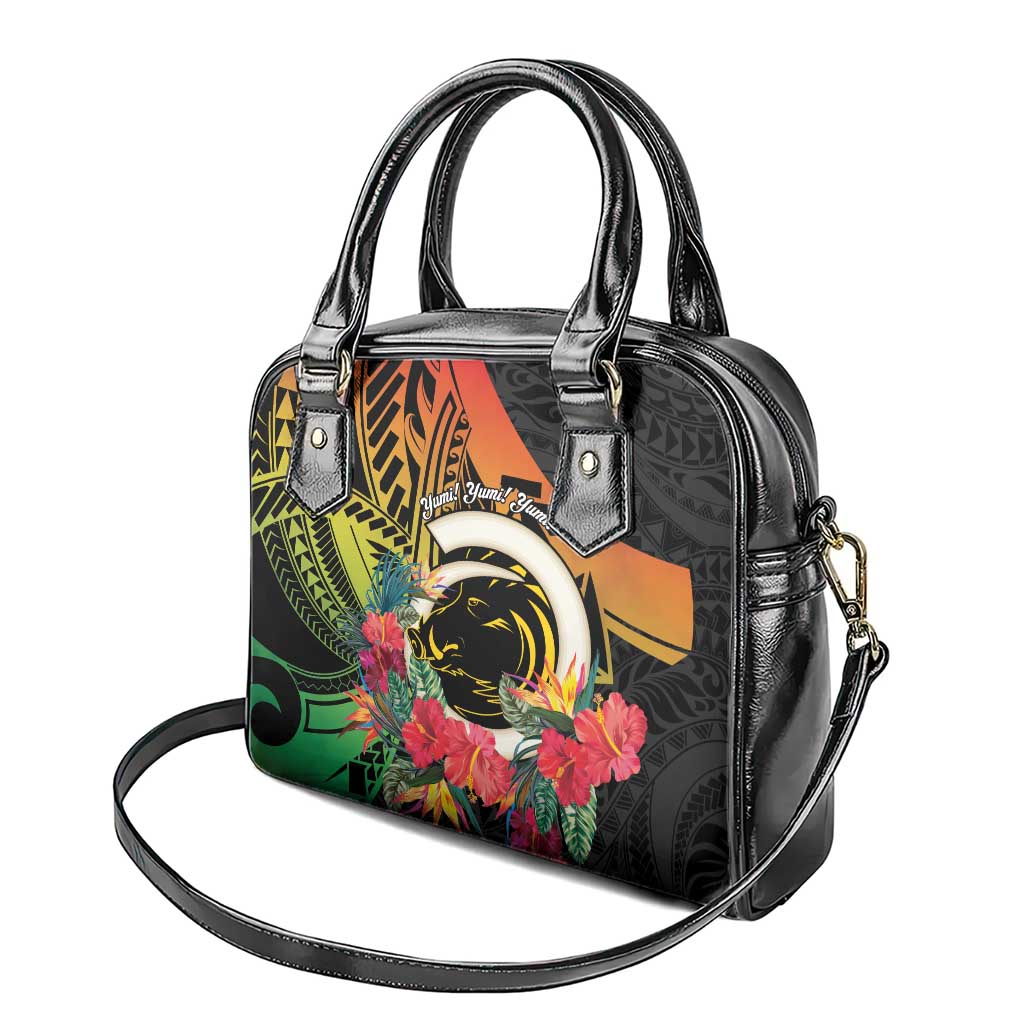 Vanuatu Boar Tusk Yumi Yumi Yumi Shoulder Handbag Independens Dei Long God Yumi Stanap LT14 - Polynesian Pride