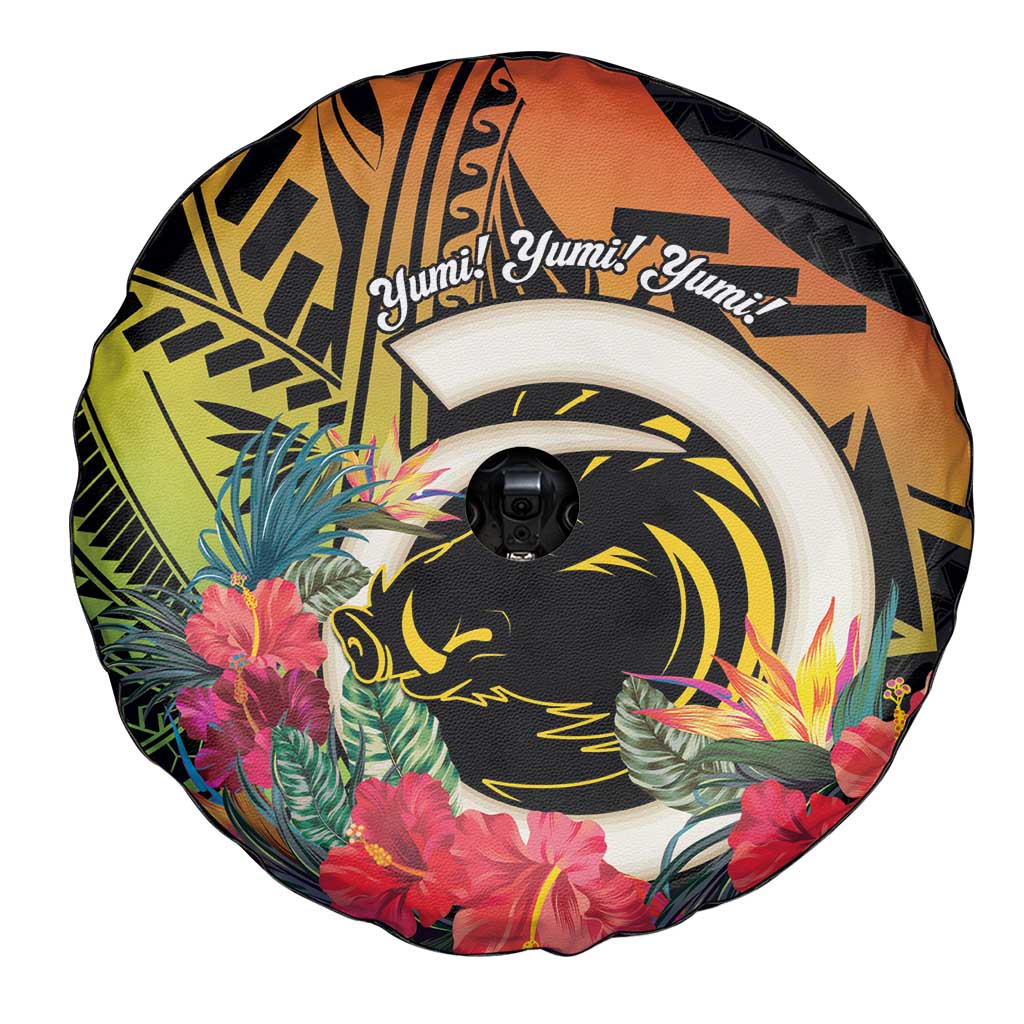 Vanuatu Boar Tusk Yumi Yumi Yumi Spare Tire Cover Independens Dei Long God Yumi Stanap LT14 - Polynesian Pride