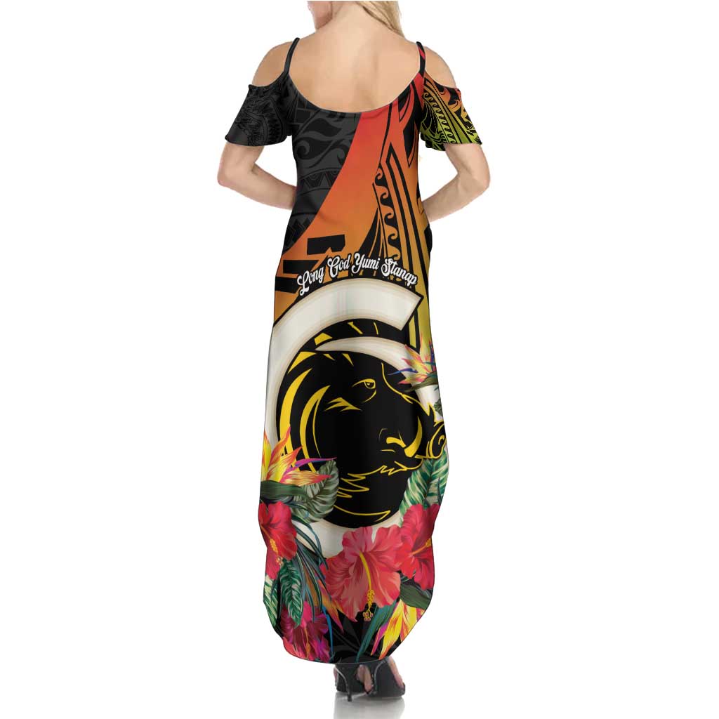 Vanuatu Boar Tusk Yumi Yumi Yumi Summer Maxi Dress Independens Dei Long God Yumi Stanap LT14 - Polynesian Pride