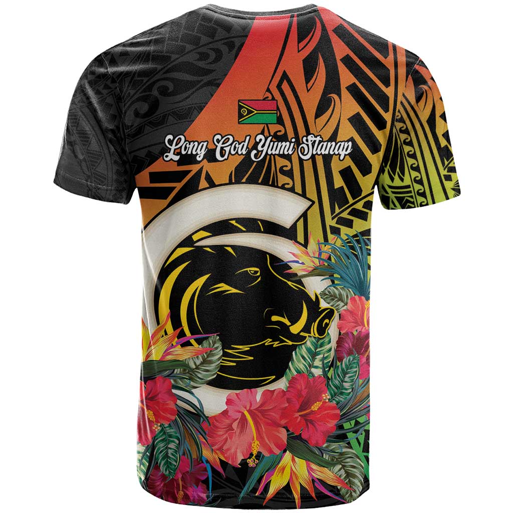 Vanuatu Boar Tusk Yumi Yumi Yumi T Shirt Independens Dei Long God Yumi Stanap LT14 - Polynesian Pride