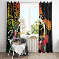 Vanuatu Boar Tusk Yumi Yumi Yumi Window Curtain Independens Dei Long God Yumi Stanap LT14 - Polynesian Pride