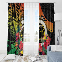 Vanuatu Boar Tusk Yumi Yumi Yumi Window Curtain Independens Dei Long God Yumi Stanap LT14 - Polynesian Pride