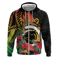 Vanuatu Boar Tusk Yumi Yumi Yumi Zip Hoodie Independens Dei Long God Yumi Stanap LT14 Zip Hoodie Black - Polynesian Pride