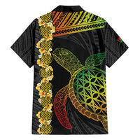 Vanuatu Sand Drawing Turtle Family Matching Summer Maxi Dress and Hawaiian Shirt Happy Independence Day LT14 - Polynesian Pride