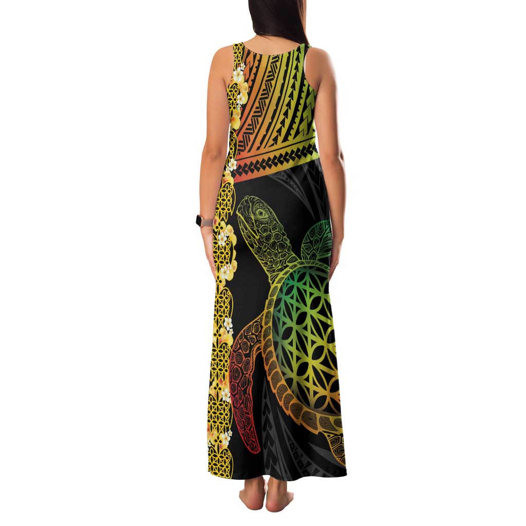 Vanuatu Sand Drawing Turtle Family Matching Tank Maxi Dress and Hawaiian Shirt Happy Independence Day LT14 - Polynesian Pride